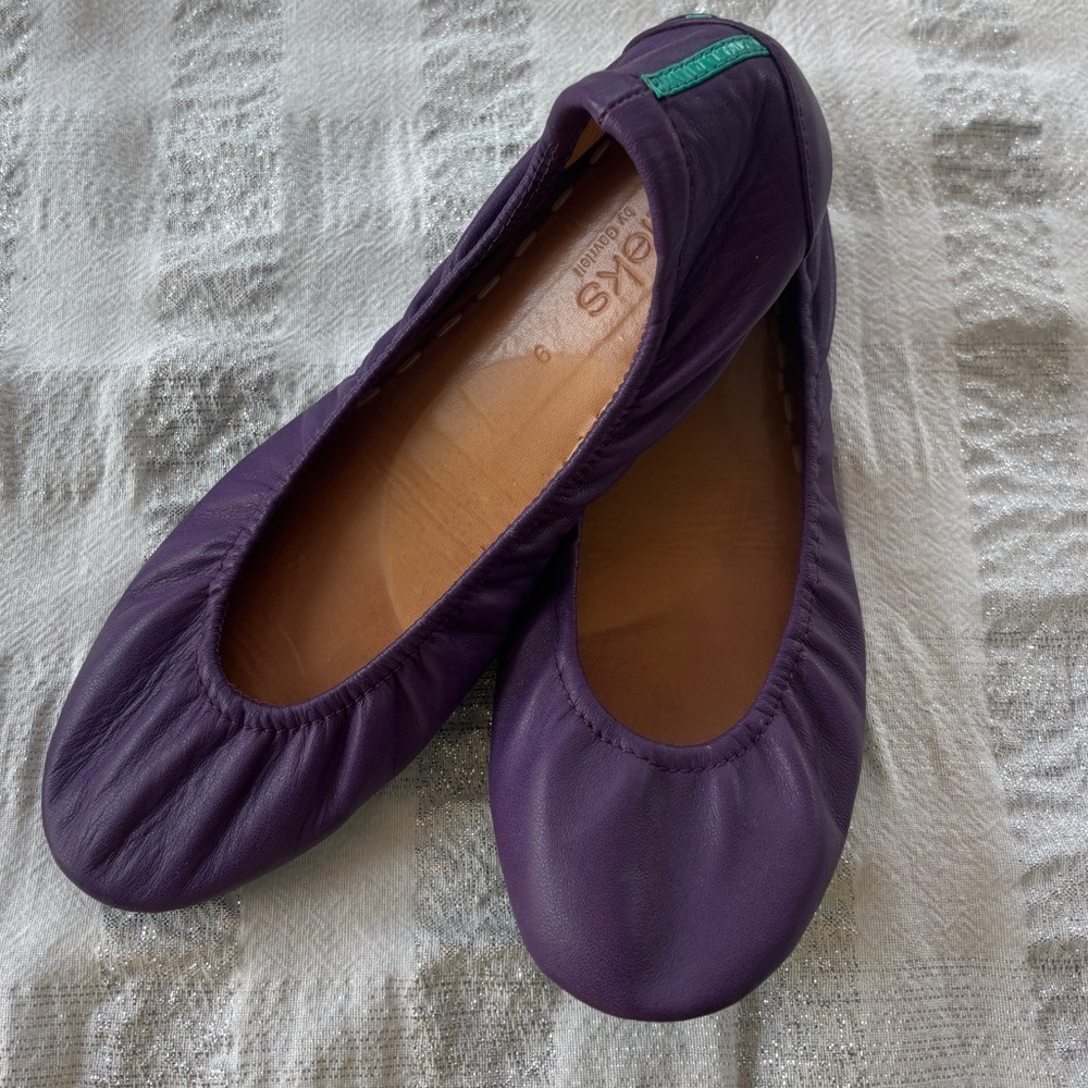 Tieks Purple Leather Flats